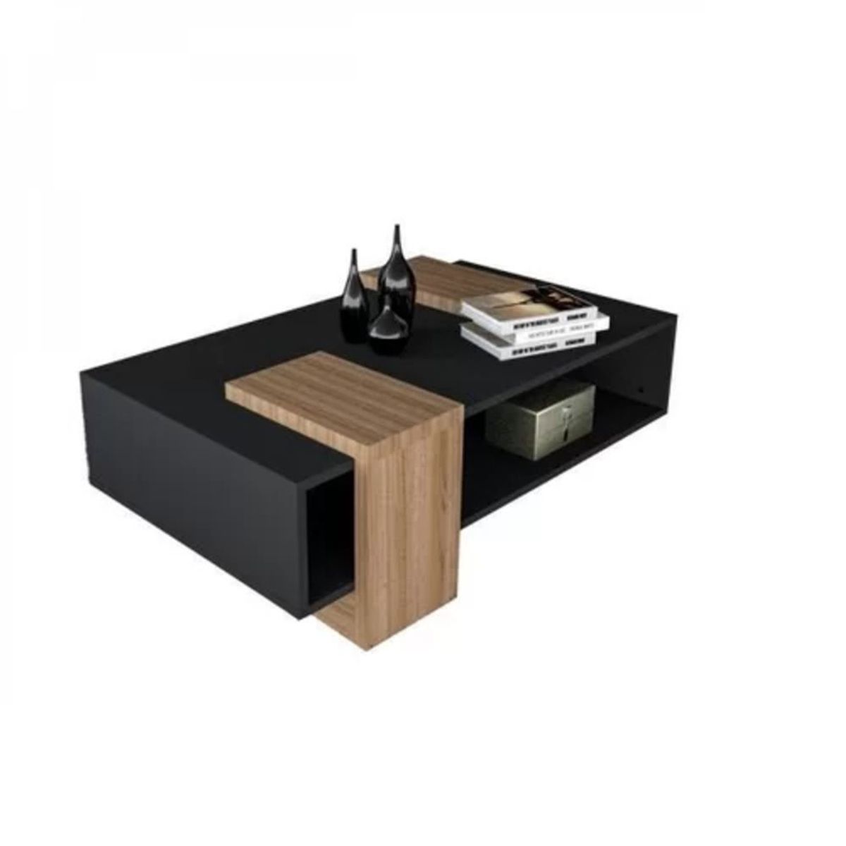 TU MESITA - Mesa de Centro Moderna Kelly Negro