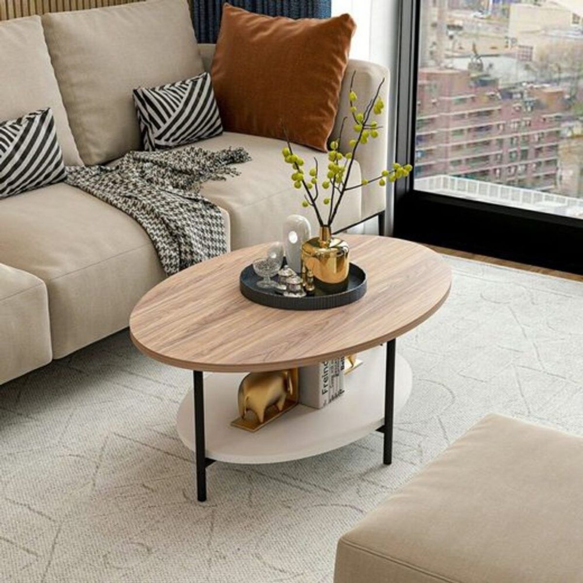 TU MESITA - Mesa de Centro Moderna Aruba 90cm