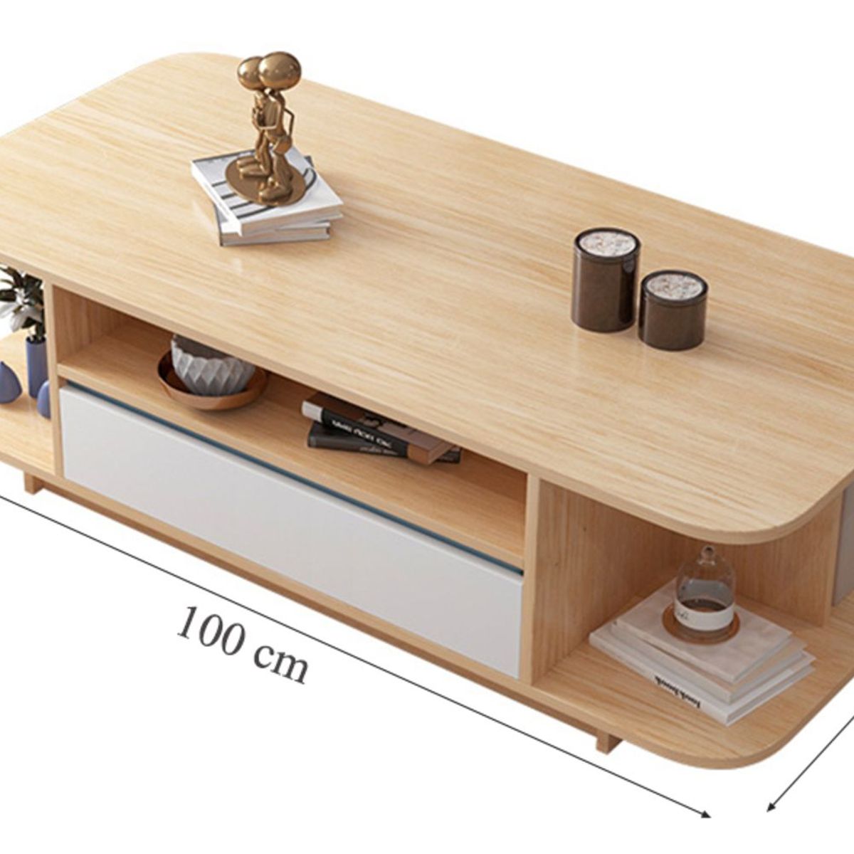 TU MESITA - Mesa de Centro Moderna Jhon 100cm