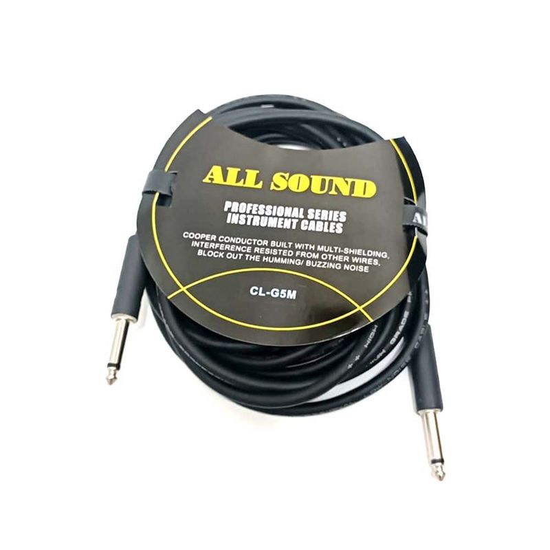 ALL SOUND - Cable Plug a plug de 5 mts All Sound para Instrumento