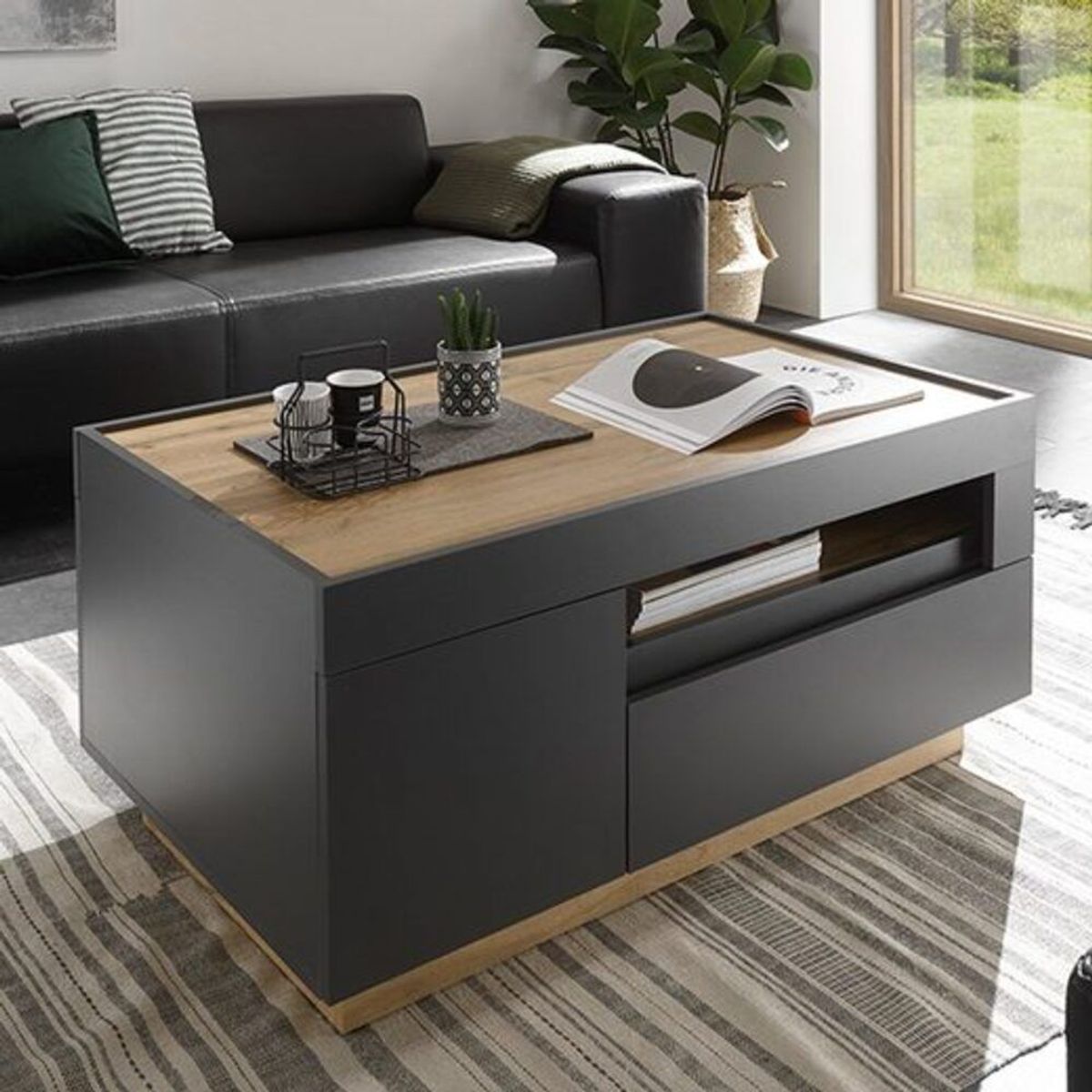 TU MESITA - Mesa de Centro Moderna Negril Negro