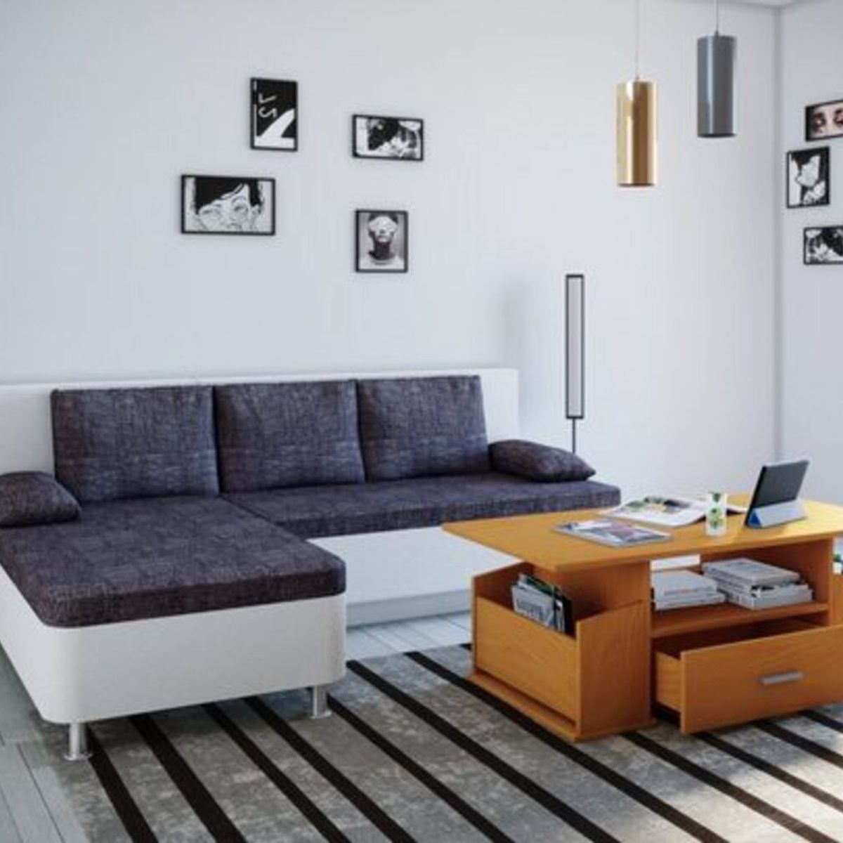 TU MESITA - Mesa de Centro Moderna Barahona Haya 1 Cajón