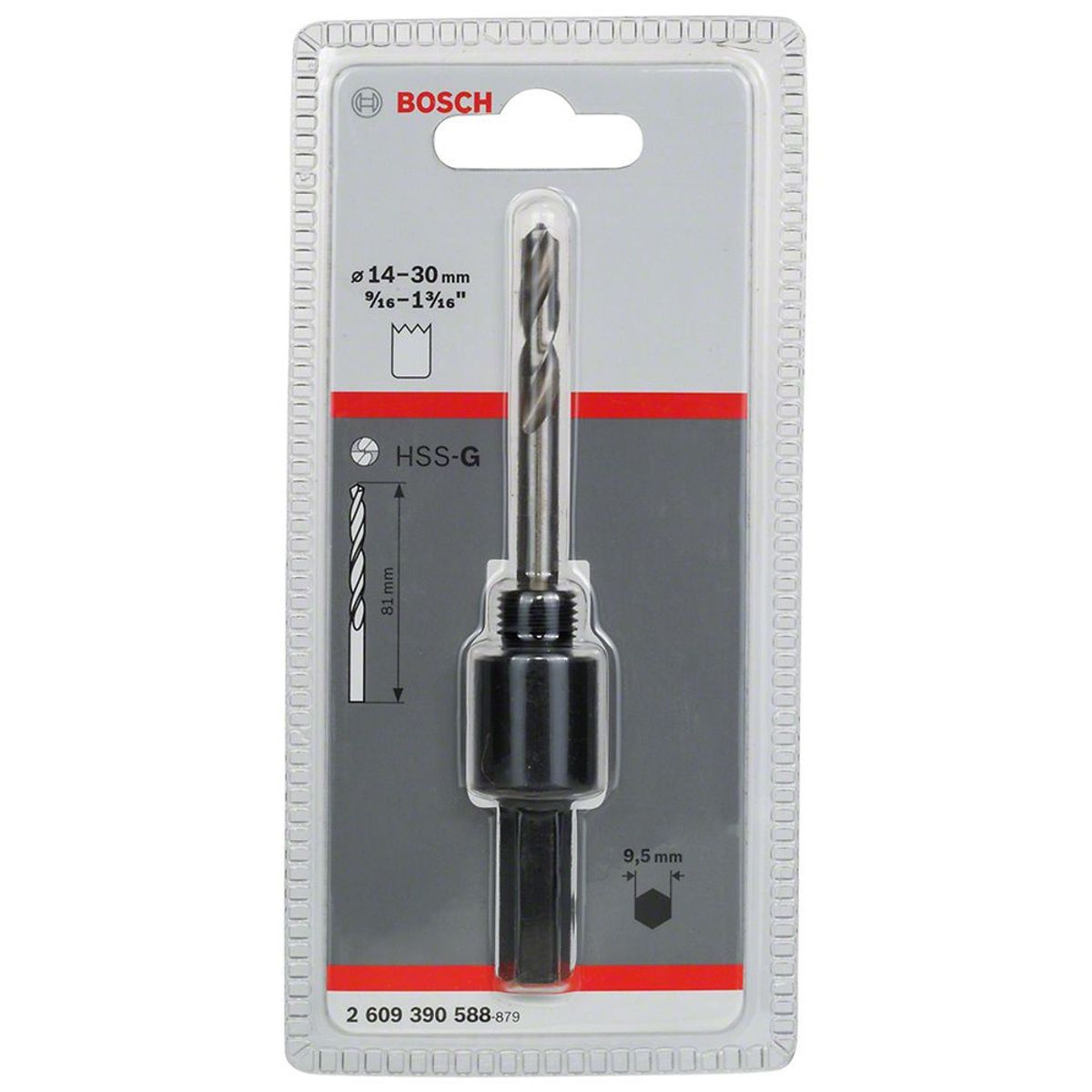 BOSCH - Mandril para sierras copa 916 a 1-14 HEX 8mm BiMetal