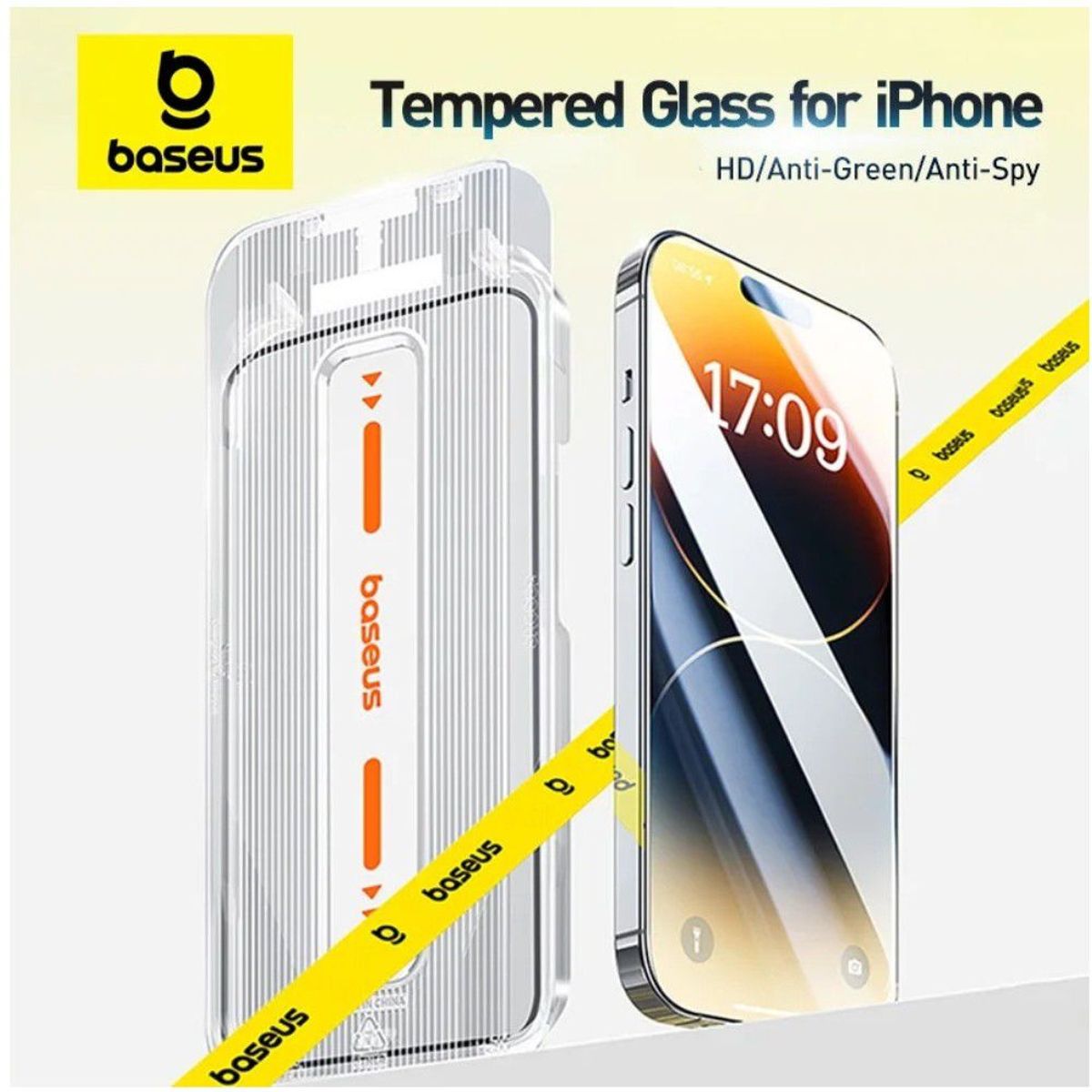 BASEUS - Baseus Cristal Templado iPhone 15 Pro Max