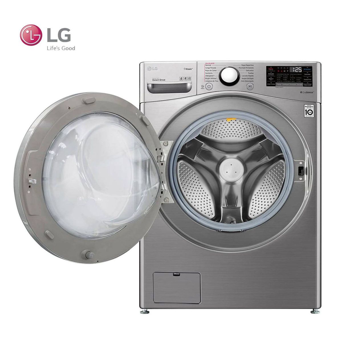 LG - Lavaseca LG 20 / 11Kg carga frontal con 6MotionDD Steam y conectividad Wi-Fi WD20VV2S6 Plata