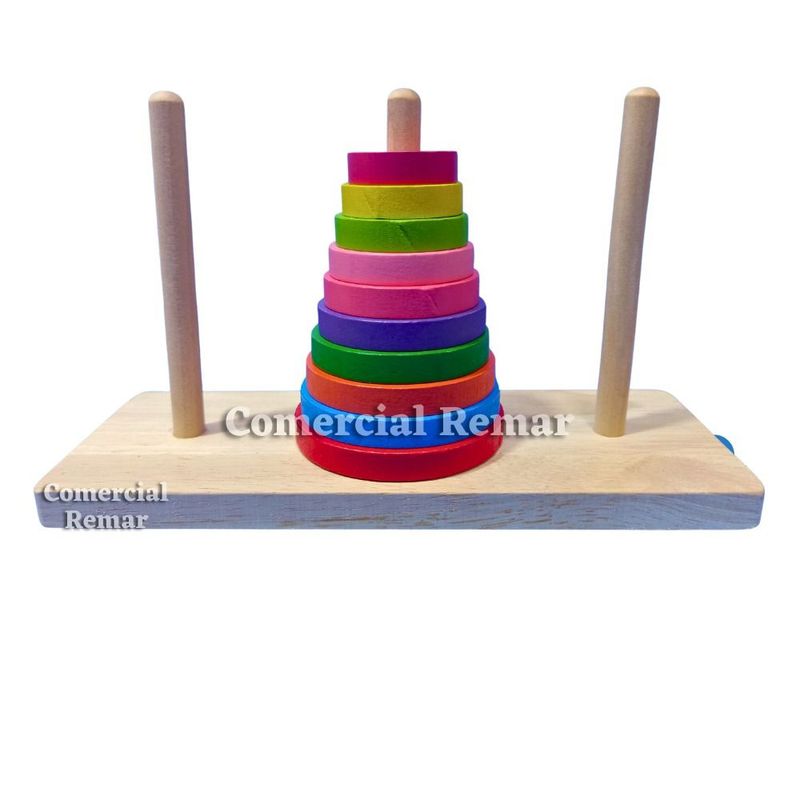 GENERICO - Torre Didáctica Hanoi de 10 Argollas