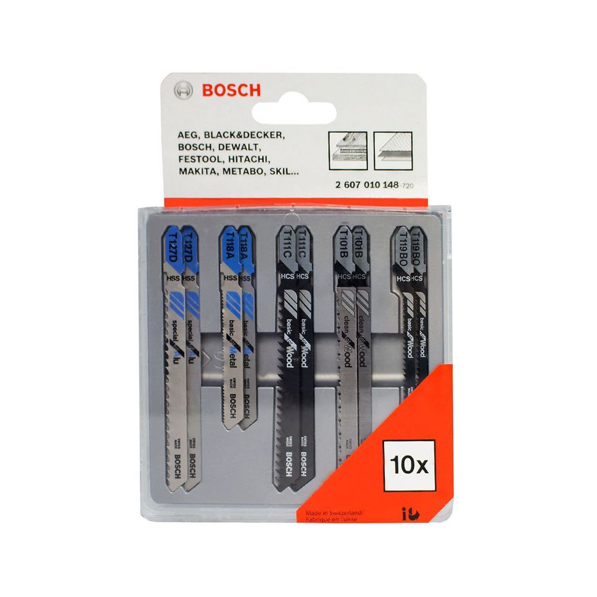 BOSCH - Set Hojas de Calar Surtidas x 10 Und Bosch