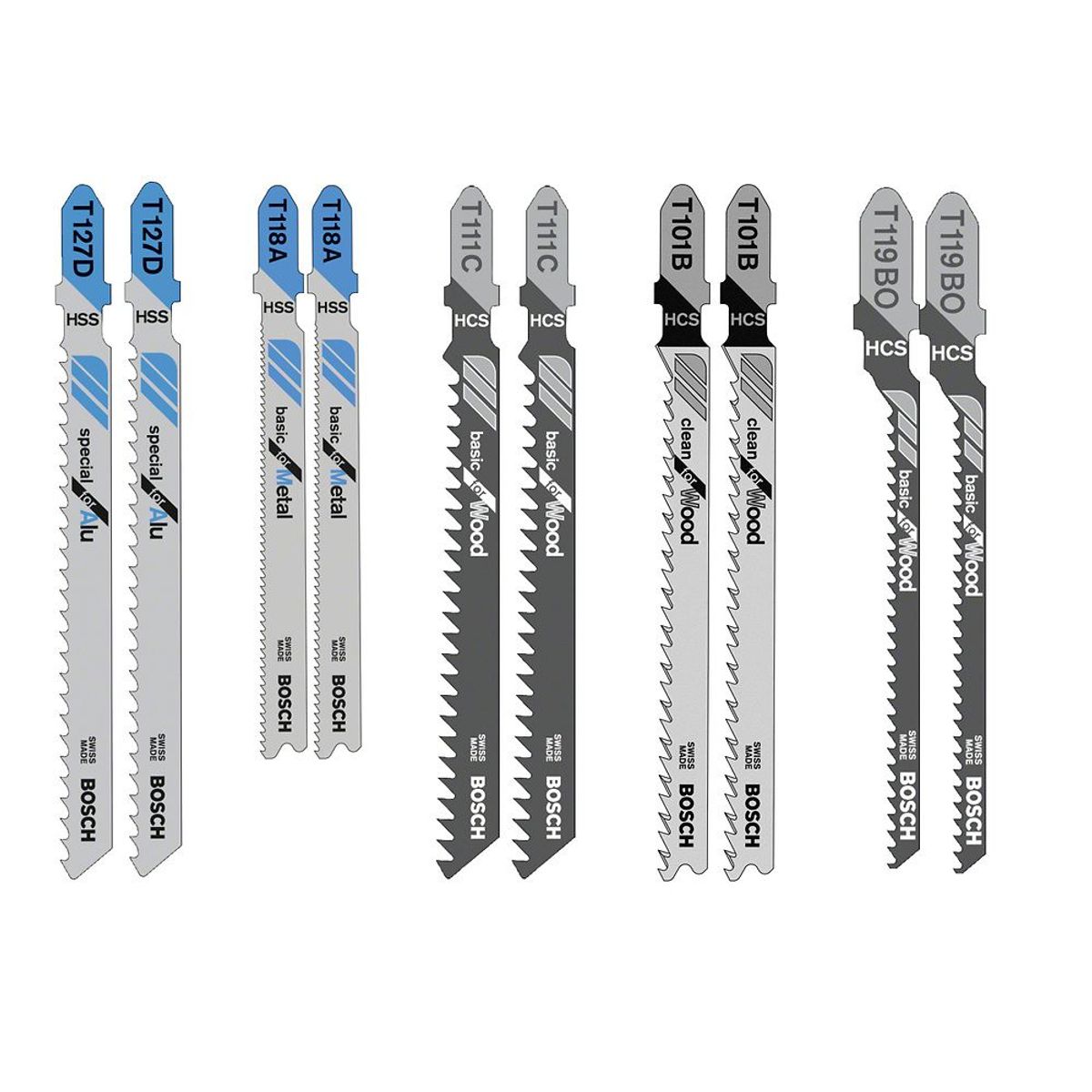 BOSCH - Set Hojas de Calar Surtidas x 10 Und Bosch