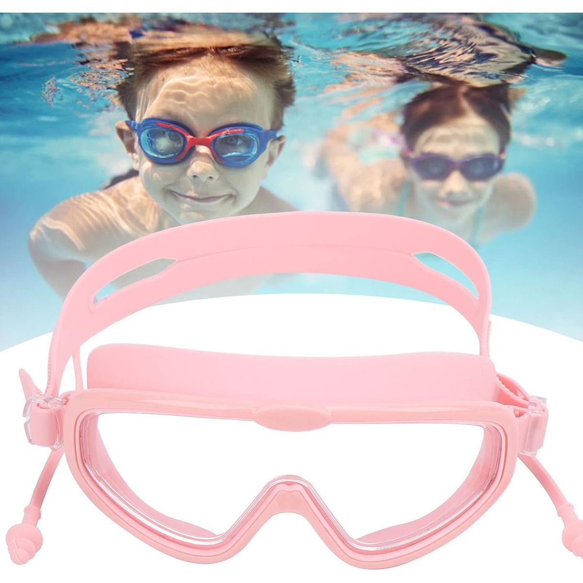 GENERICO - Lentes de Natación Infantiles 3D con Proteccion Oidos NIÑA