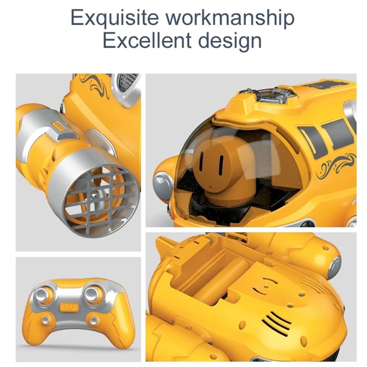 GENERICO - Mini submarino de control remoto - Amarillo