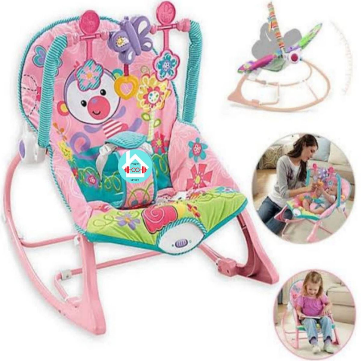 GENERICO - Silla Mecedora Vibradora Musical ROCKER Mona