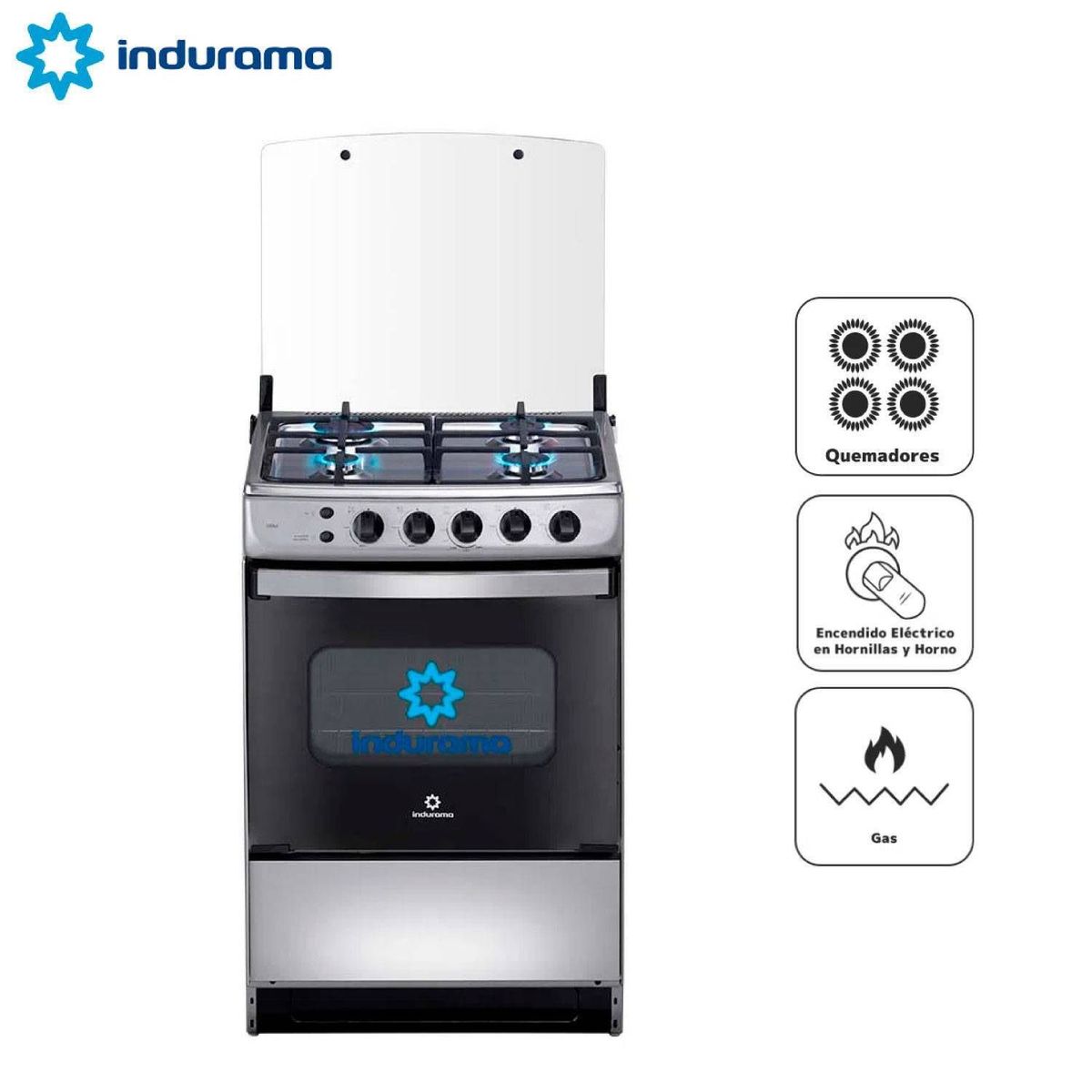 INDURAMA - Cocina indurama vernet spazio3 4 quemadores