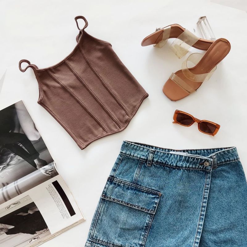 DESIRE - Top Bustier Rib Desire para Mujer