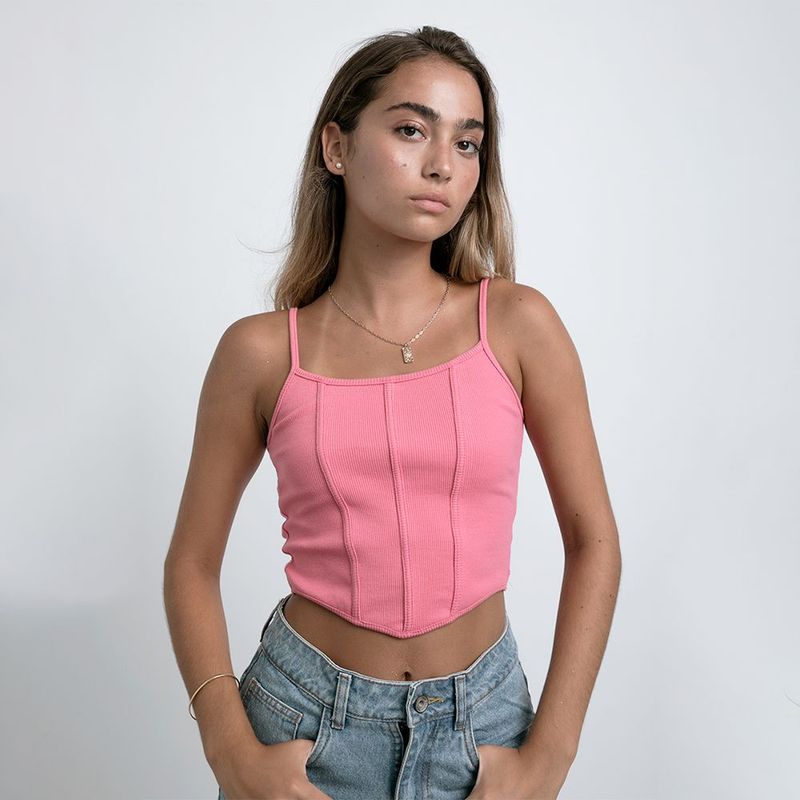 DESIRE - Top Bustier Rib Desire para Mujer