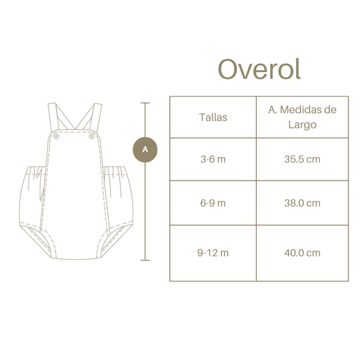 WAWA PIMA - OVEROL BOMBACHO COHETE, 100%  ALGODÓN PIMA