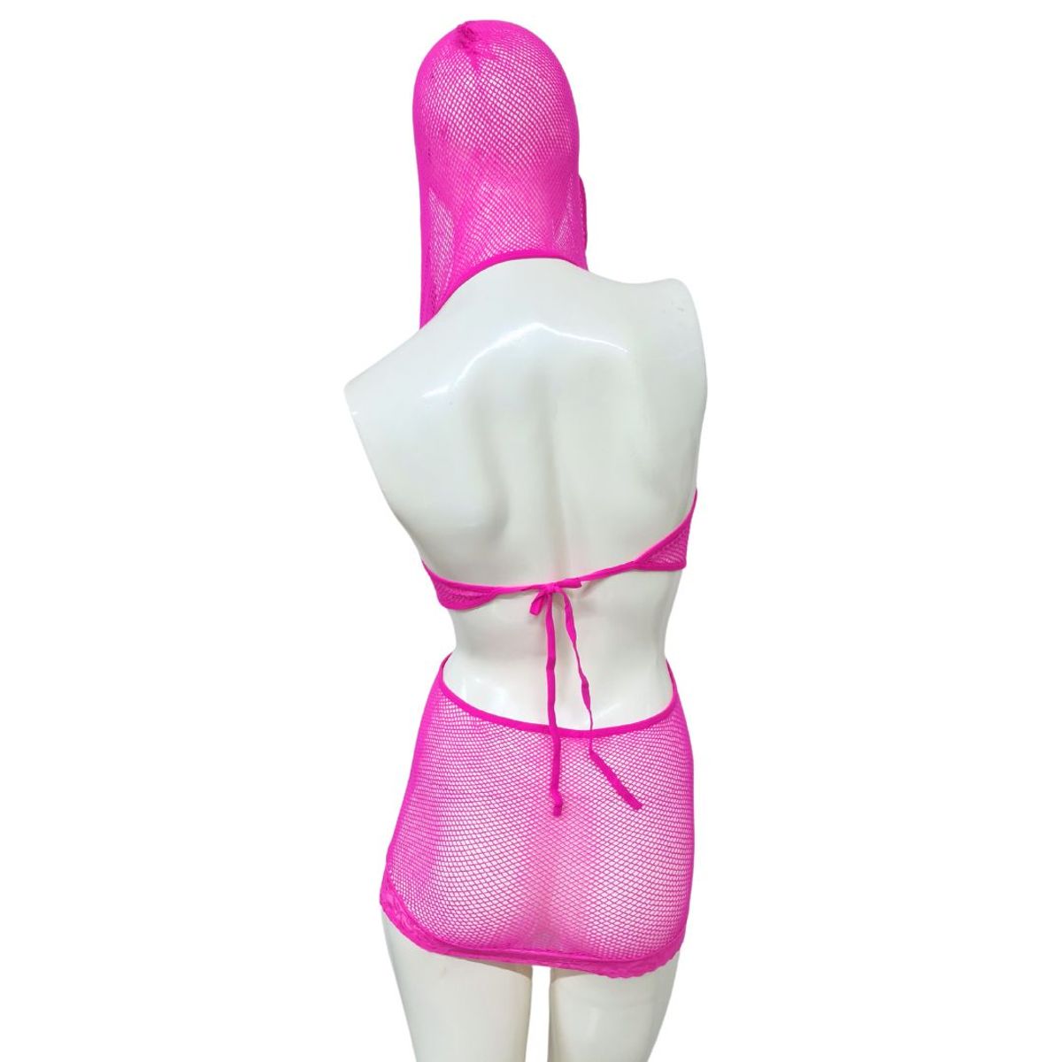 GENERICO - Babydoll Malla Rosa- Fucsia Lencería