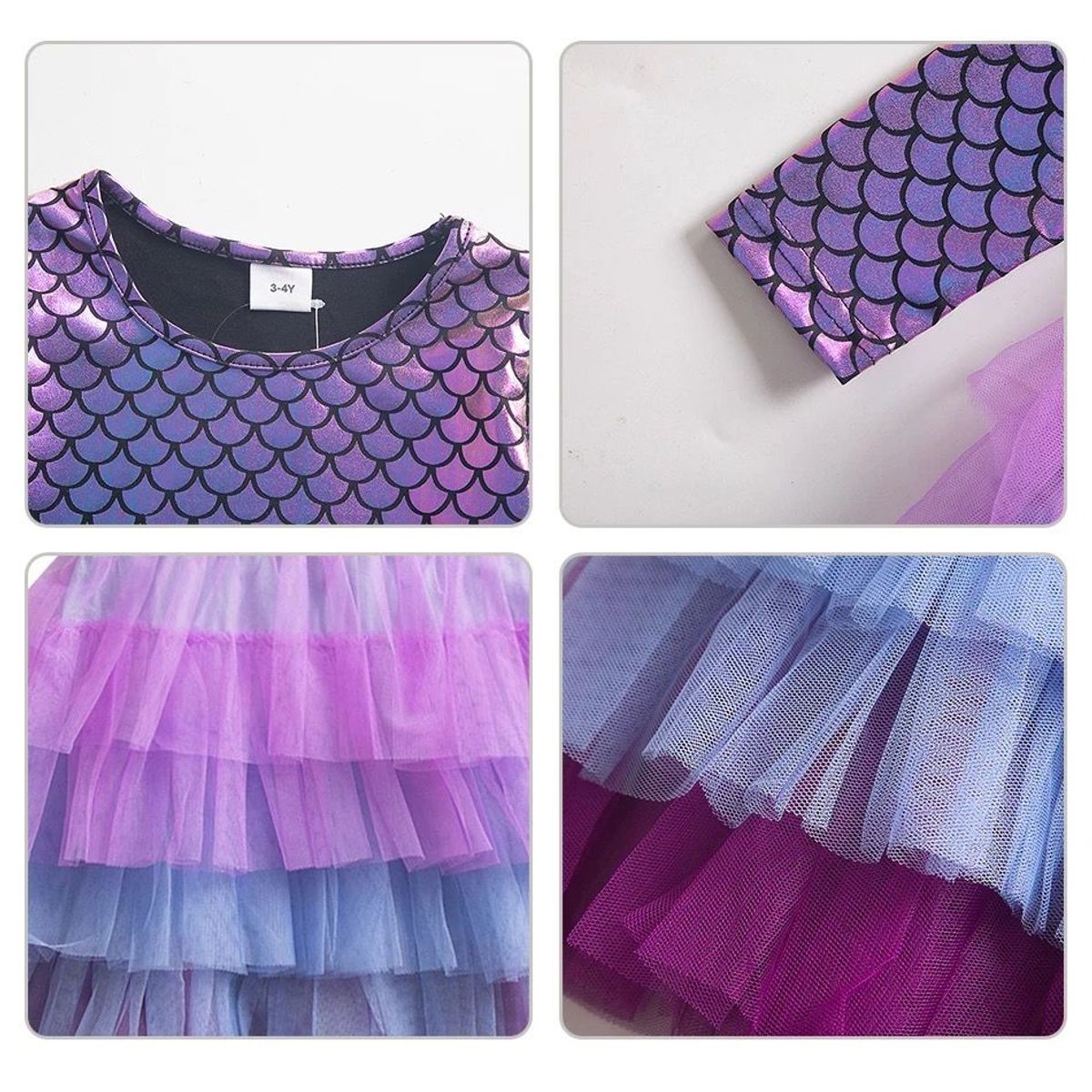 GENERICO - VESTIDO PARA NIÑA TEMATICA DE SIRENA