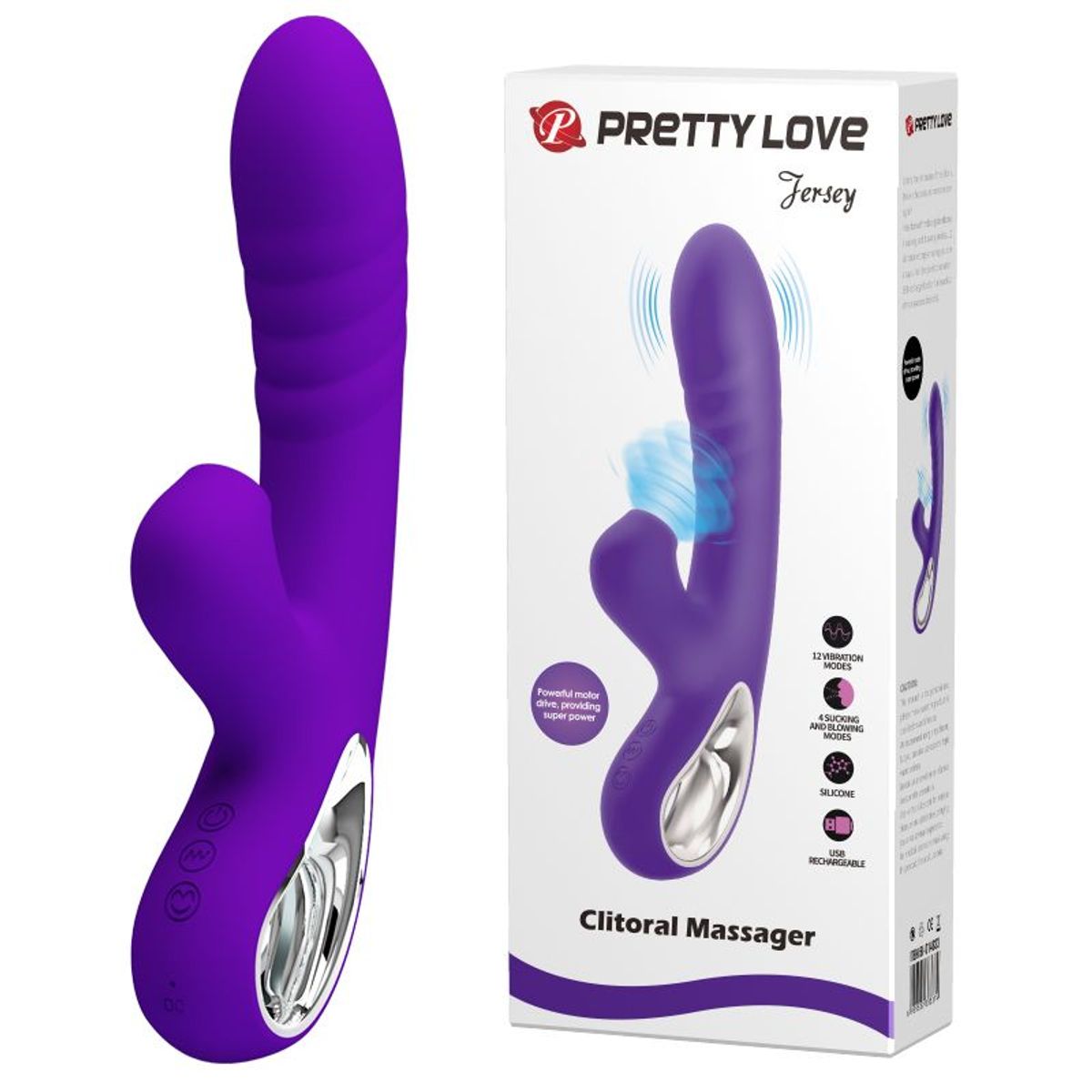 PRETTY LOVE - VIBRADOR RABBIT  SUCCIONADOR - JERSEY