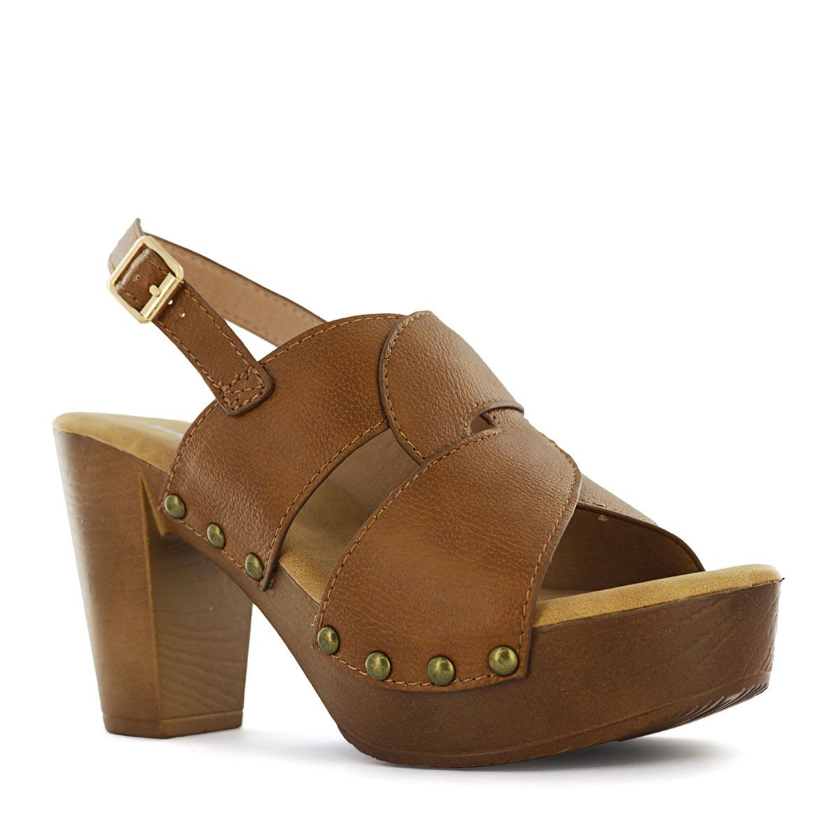 IMPULS - Sandalias con Taco Impuls Mujer Natasha04 Caramelo