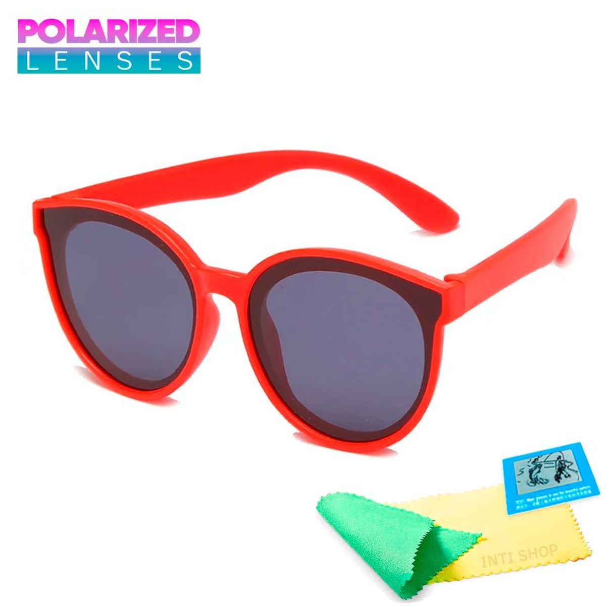 GENERICO - Lentes de Sol Polarizado Para Niñas uv400 Flex - Rojo