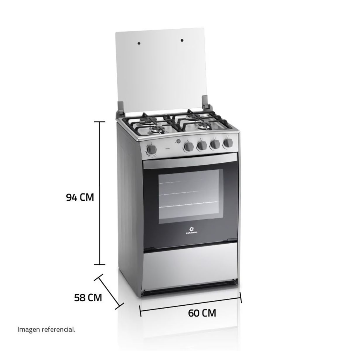 INDURAMA - Cocina Indurama Coruña 4 Quemadores Croma
