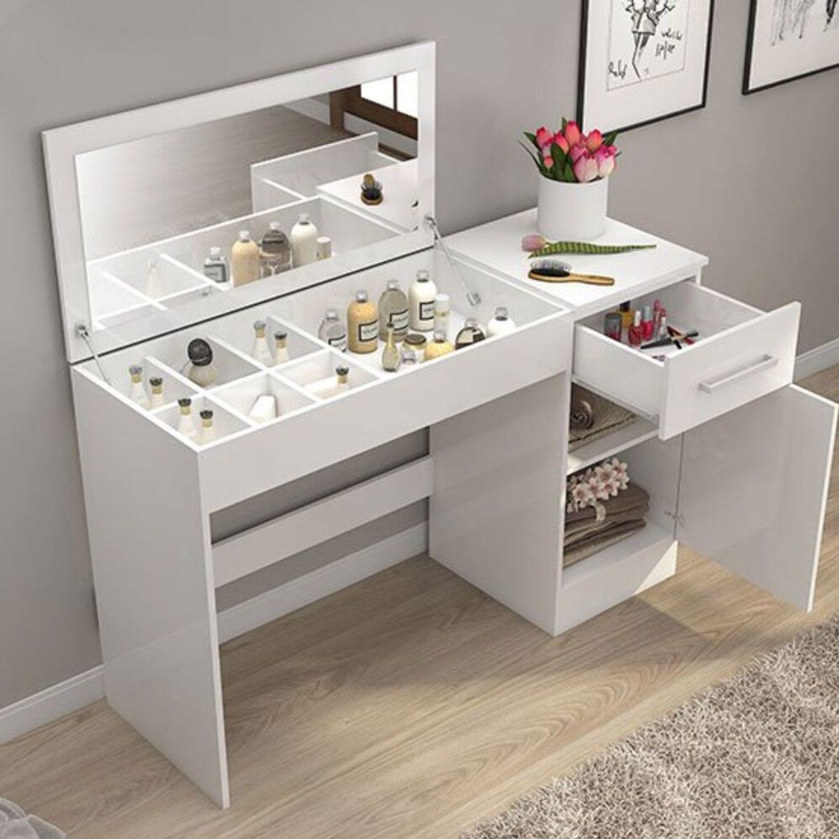 TU MESITA - Tocador Mara Blanco 129cm