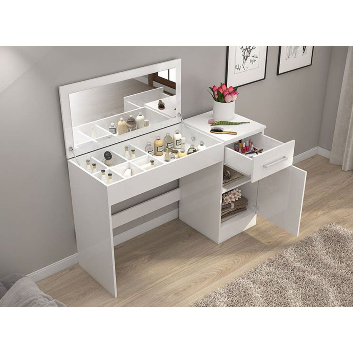 TU MESITA - Tocador Mara Blanco 129cm