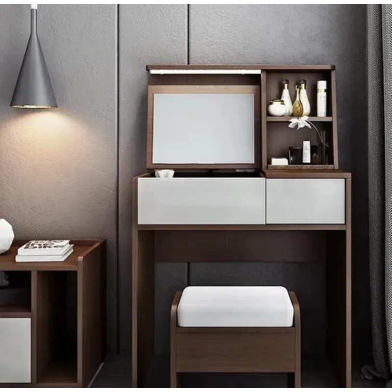 TU MESITA - Tocador Contemporáneo Nogal Marrón 121cm