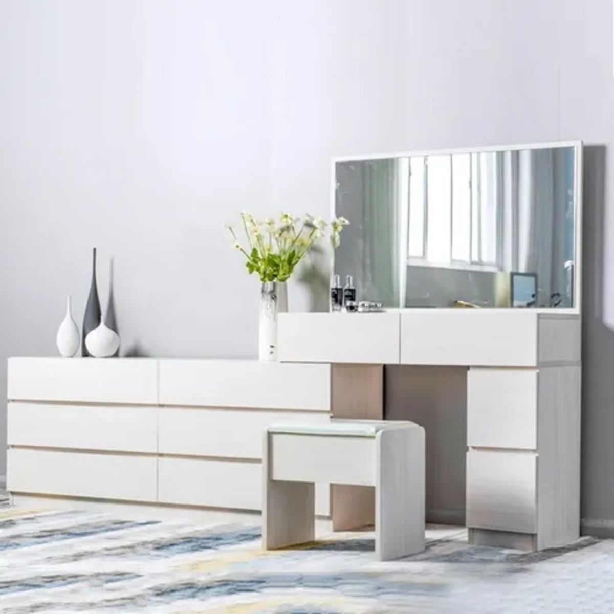 TU MESITA - Tocador Contemporáneo Colucci Blanco 230 cm