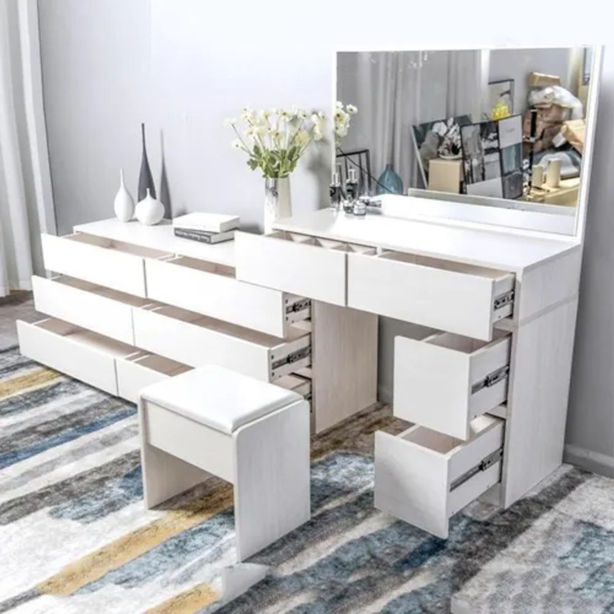 TU MESITA - Tocador Contemporáneo Colucci Blanco 230 cm