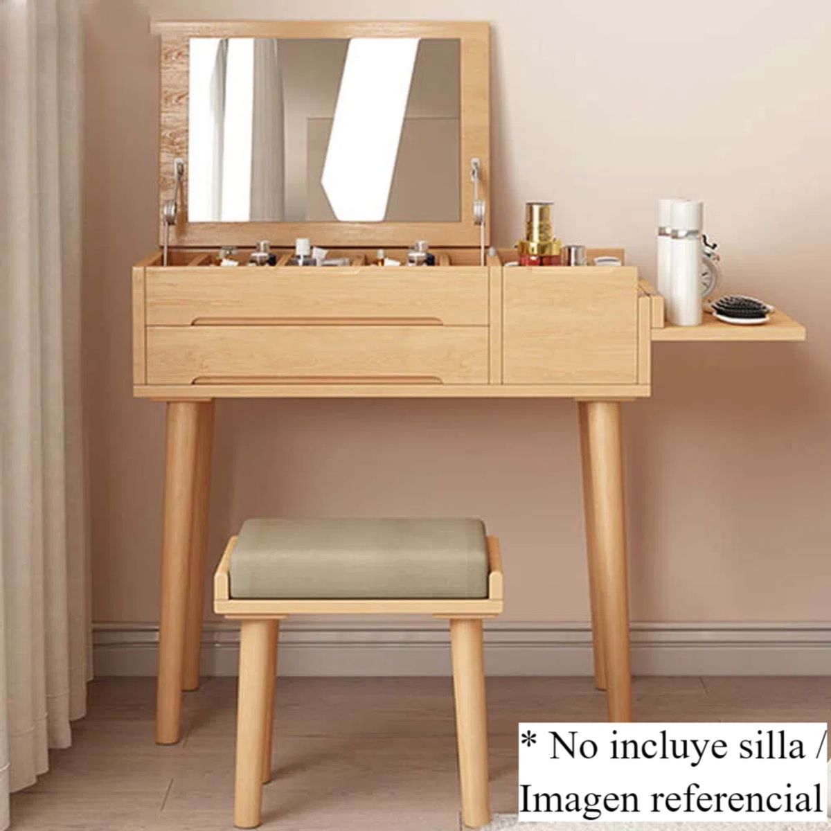 TU MESITA - Tocador Juvenil práctico Leyla color Duna TU MESITA