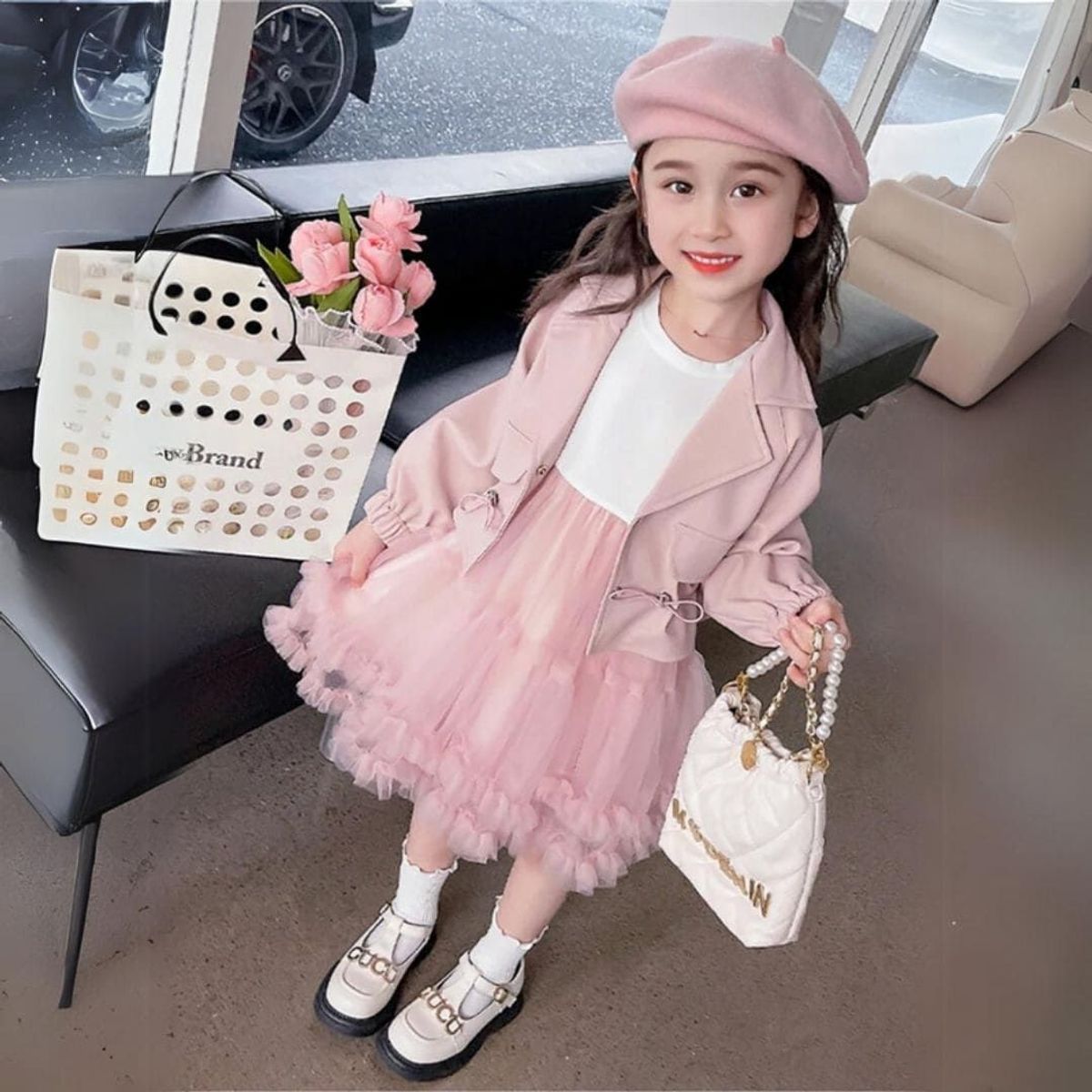 GENERICO - Vestido de Niña Elegante  2 piezas +  Casaca