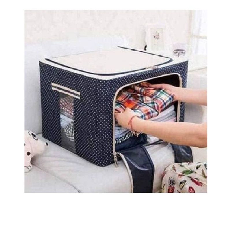 GENERICO - Caja de Almacenamiento Multifuncional Plegable 66 Litros Azul
