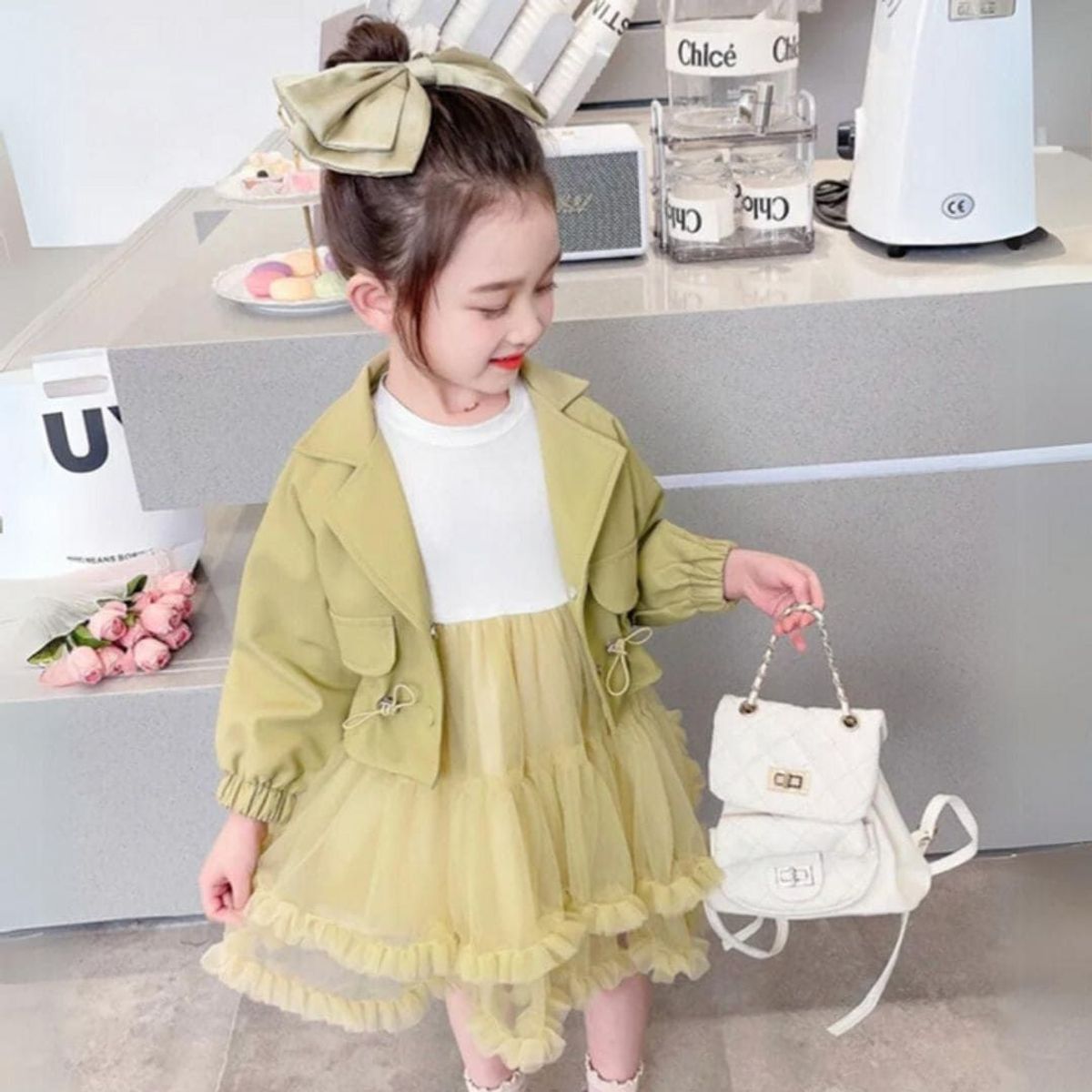 GENERICO - Vestido de Niña Elegante - 2 piezas ( Casaca + vestido )