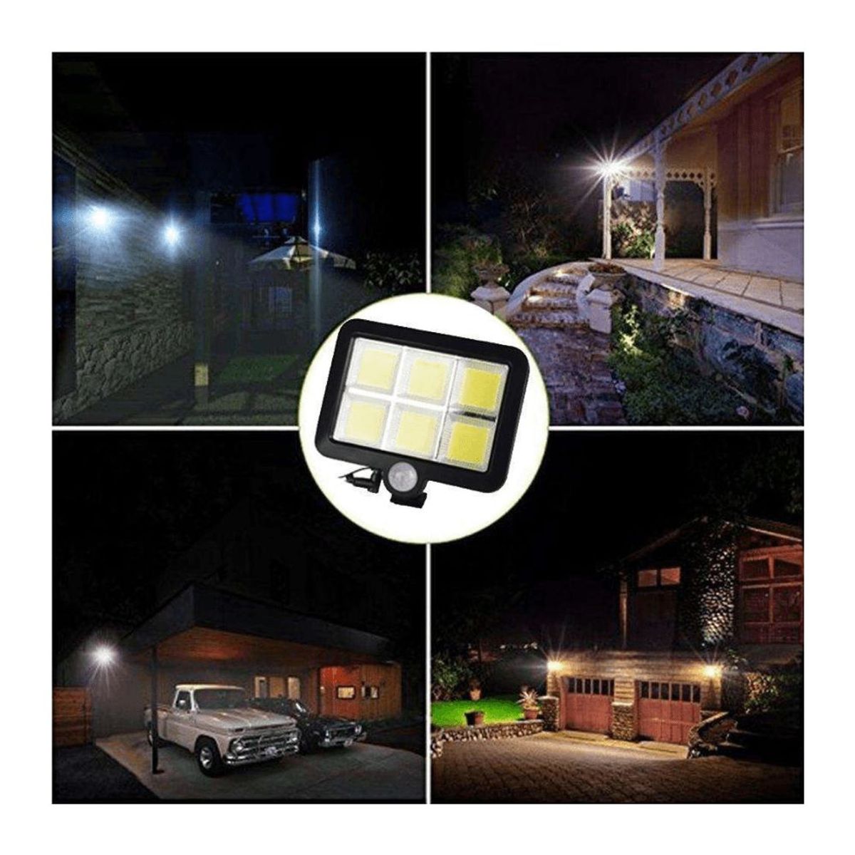 GENERICO - Reflector Recargable 6W con Energía Solar Luz Blanca YOHAD