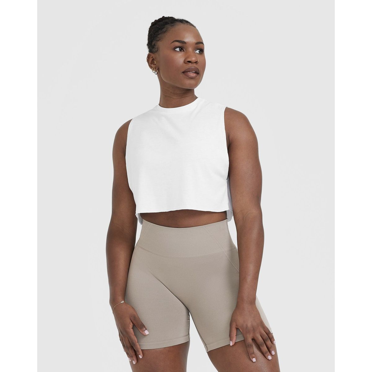 GENERICO - CROP TOP OVERSIZE SIN MANGAS GYM MUJER - TANK TOP OVERSIZE GYM MUJER