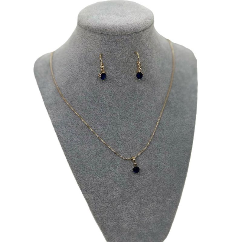 GENERICO - SET CORAZÓN ZAFIRO INOXIDABLE TRIPLE BAÑO