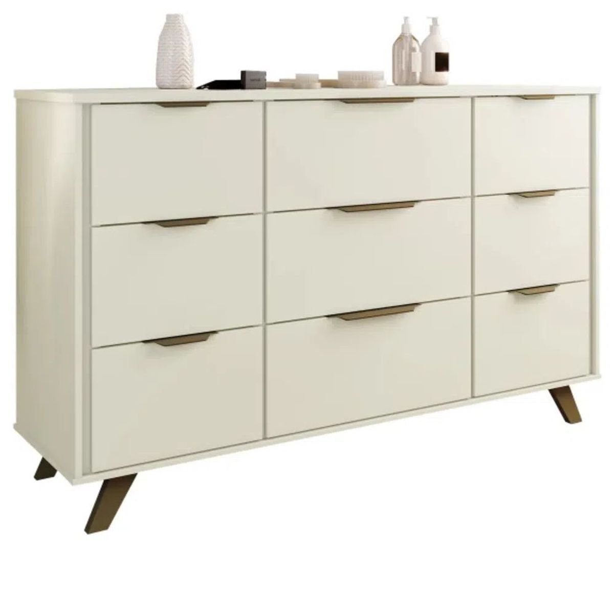 TU MESITA - Cómoda moderna Nueve cajones Olivia color Blanco TU MESITA