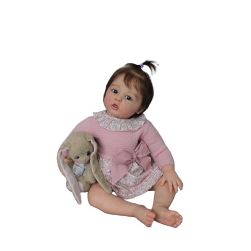 GENERICO - Muñeca - muñeca reborn - bebé lindo - silicona completa - 55cm