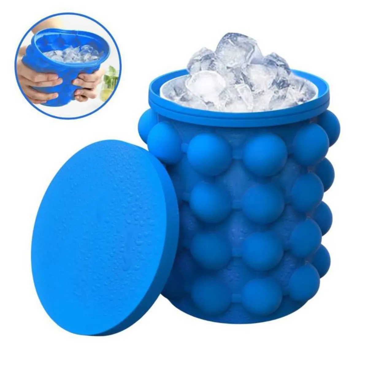 GENERICO - Hielera de Silicona Ice Cube - Hielera Cubera Molde de hielo