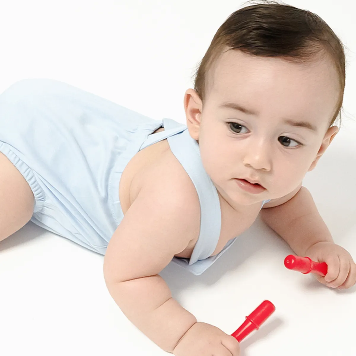 WAWA PIMA - OVEROL BOMBACHO CELESTE PARA BEBÉ 100%  ALGODÓN PIMA