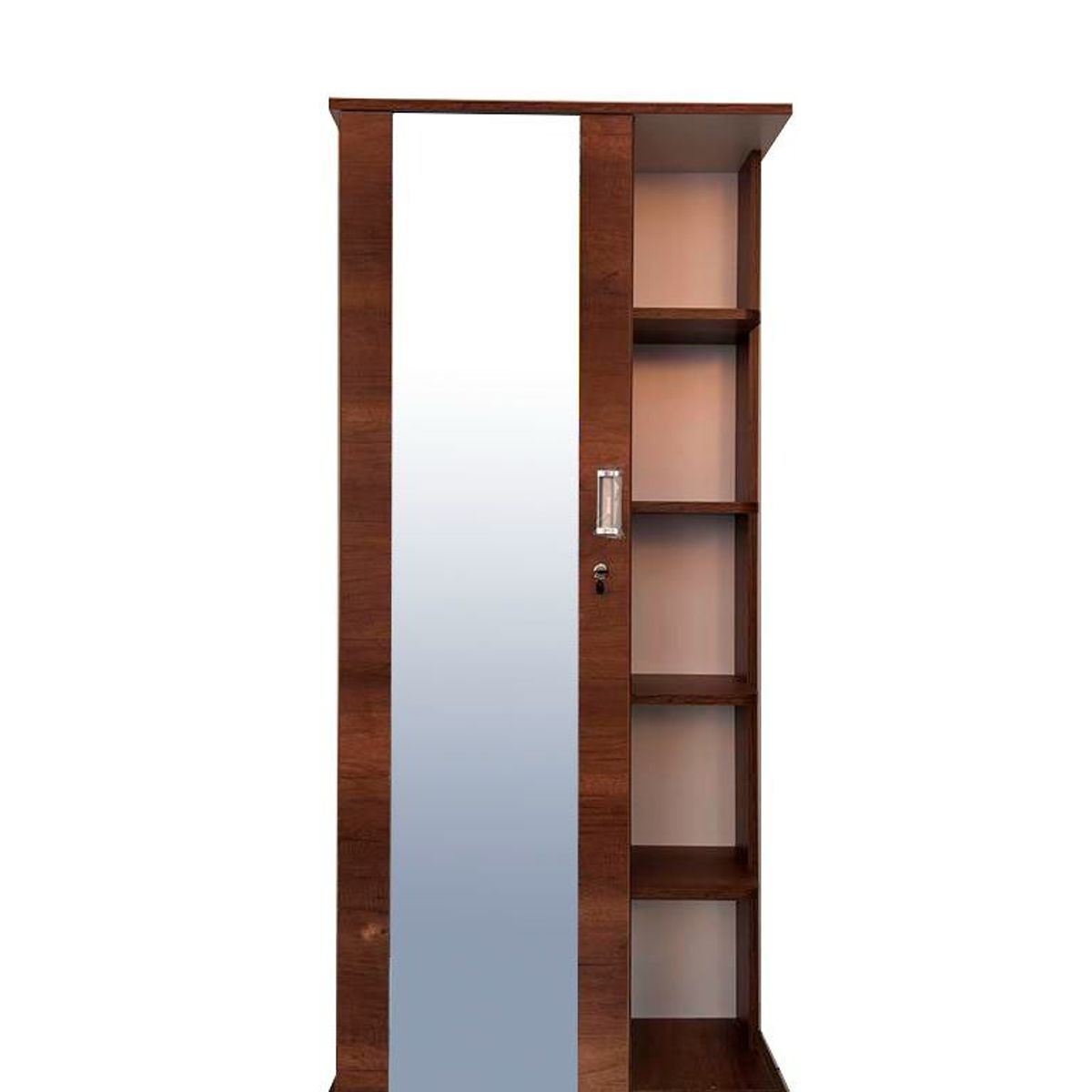 GENERICO - ZAPATERA CON ESPEJO Y ESTANTE COLOR CARAMELO