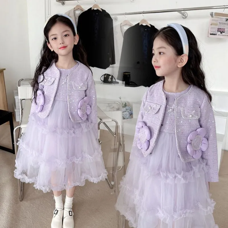 GENERICO - Vestido de Niña Fiesta   ( Vestido +   Saco )