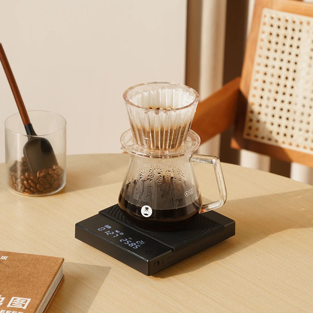 LIMA CON CAFEINA - Balanza Black Mirror TIMEMORE Basic 2.0 Electronic Espresso Negro