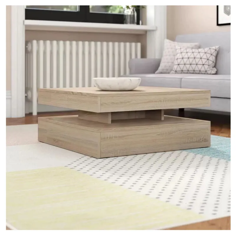 TU MESITA - Mesa de Centro Moderna Lusail Color Roble TU MESITA