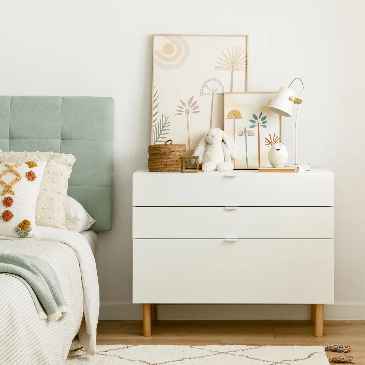 TU MESITA - Cómoda Infantil 3 cajones Varsovia color Blanco TU MESITA