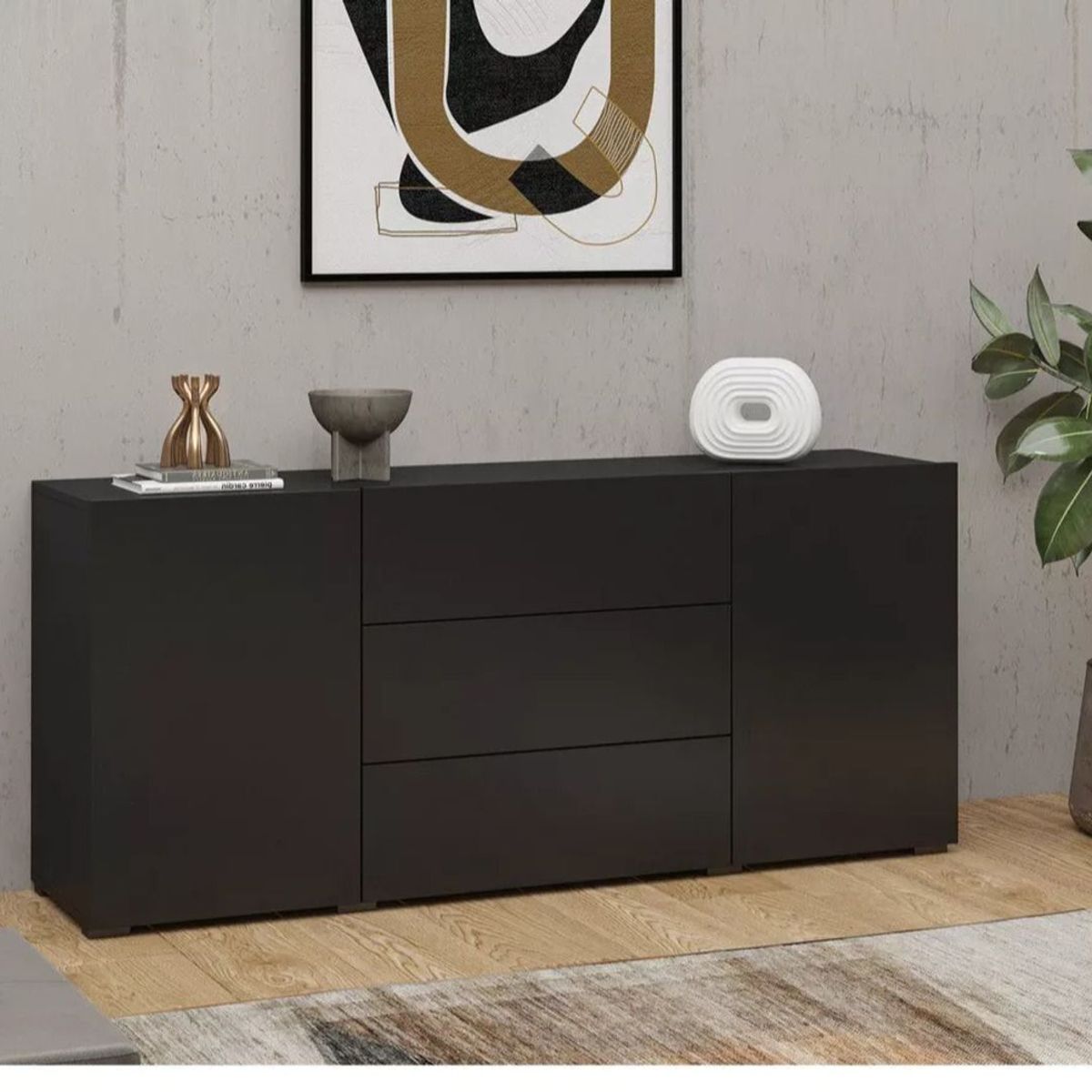 TU MESITA - Cómoda multiusos Ademir color Negro TU MESITA