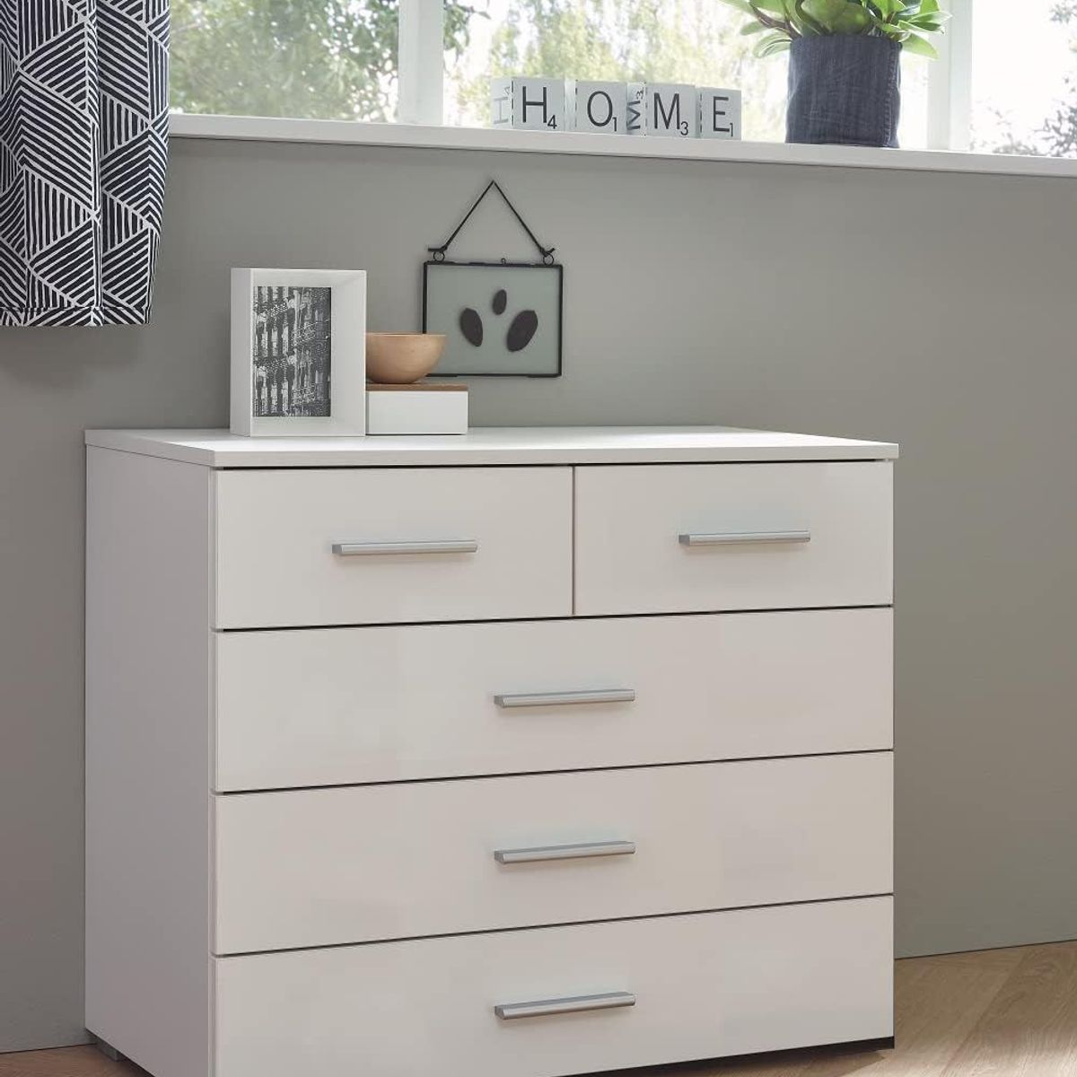 TU MESITA - Cómoda Clásica 5 cajones Alanis color Blanco TU MESITA