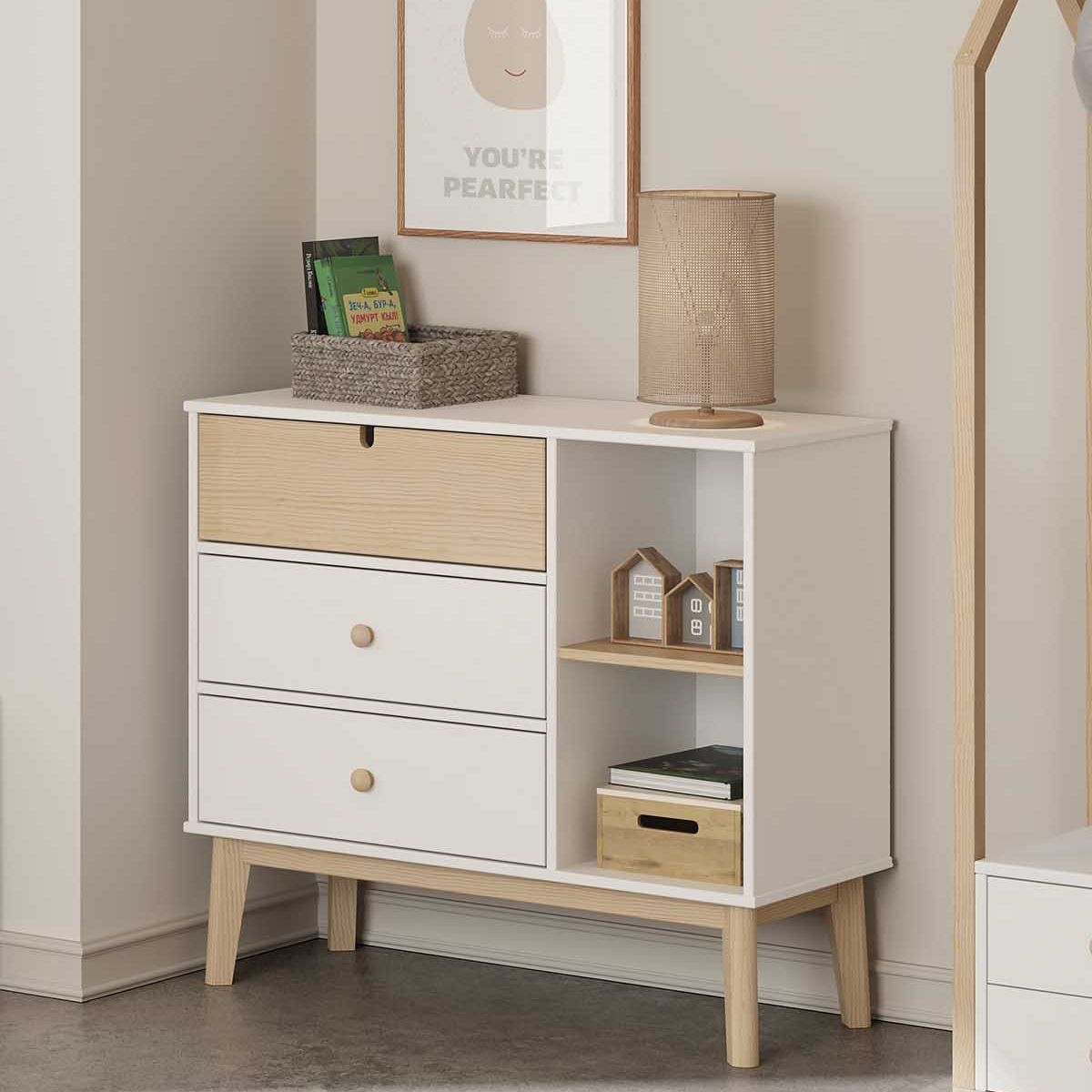 TU MESITA - Cómoda para niños clásica Venus 3 cajones TU MESITA