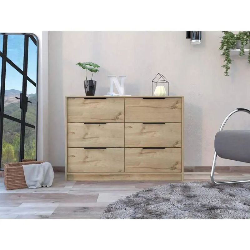 TU MESITA - Cómoda Clásica 4 cajones 2 puertas Amelia color Duna TU MESITA